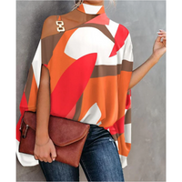 Frederika | Damen Asymmetrische Schulterfreie Bluse in Orange