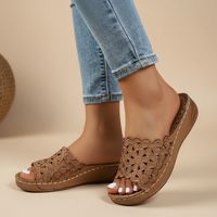 Delilah | Ergonomische Sandale mit weichem Fußbett in Braun
