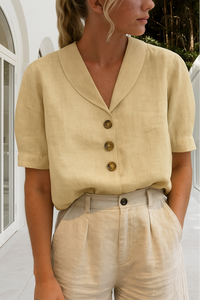Frida | Trendiges lässiges T-Shirt in Beige