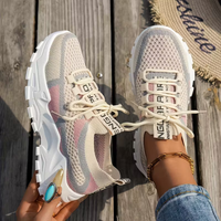 Friederike | Damen Atmungsaktive Mesh Sneaker in Beige