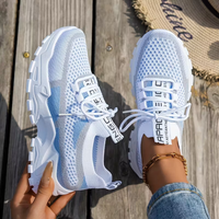 Friederike | Damen Atmungsaktive Mesh Sneaker in Blau