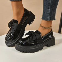 Eliza – Glänzende Plateau-Loafer in Glänzendes Schwarz