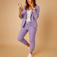 Aletha - Eleganter Damenblazer mit Hose in Violett