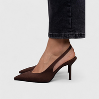 Bella - Damen Elegante Absatzschuhe mit Komfortfutter in Braun