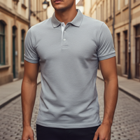Lennart | Herren Kurzarm Poloshirt Regular Fit in HellGrau