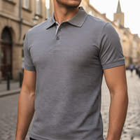 Lennart | Herren Kurzarm Poloshirt Regular Fit in Grau