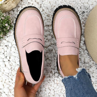 Gudrun | Damen Platform Loafer mit rutschfester Sohle in Rosa