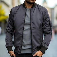 Gunnar | Herren Langarm Bomberjacke in Grau