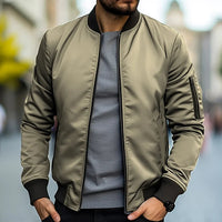 Gunnar | Herren Langarm Bomberjacke in Khaki