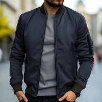 Gunnar | Herren Langarm Bomberjacke in Dunkelblau