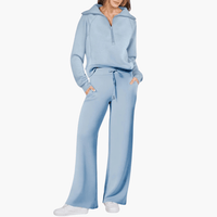 Gwendolyn | Damen Kapuzenpullover Jogginghose Set in Blau