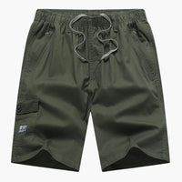 Lässige, sportliche Herren-Shorts mit Cargotasche und modernem Look in Grün