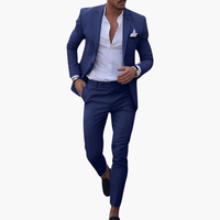 Heinrich | Herren Navy Slim Fit Anzugset in Dunkelblau