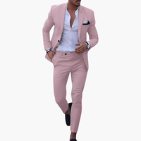 Heinrich | Herren Navy Slim Fit Anzugset in Rosa