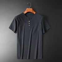 Gio – Leicht und elegant Sommer-T-Shirt aus weichem Stoff und leichter Sommerwebung in Grau