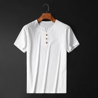 Gio – Leicht und elegant Sommer-T-Shirt aus weichem Stoff und leichter Sommerwebung in Weiß
