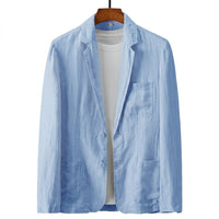 Herren-Blazer mit aufgesetzten Taschen in Blau