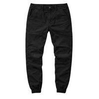 Herren Cargo-Hose mit elastischem Beinabschluss in Schwarz
