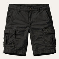 Herren-Cargoshorts mit Pattentaschen in Schwarz