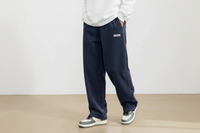Herren Cordhose mit Elastischem Bund und Geradem Bein in Marineblau