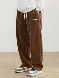 Herren-Cordhose mit geradem Bein in Braun