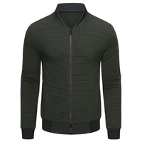 Herren Gesteppte Jacke mit Reißverschluss, Stehkragen und Ärmeltasche in Grün