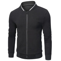 Herren Gesteppte Jacke mit Reißverschluss, Stehkragen und Ärmeltasche in Schwarz