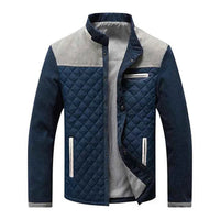 Herren Jacke mit Stehkragen und Druckknopfverschluss in Grau