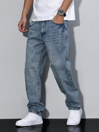 Herren Jeans mit lockerer Passform in Denim