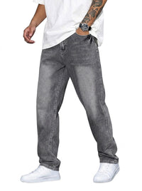 Herren Jeans mit lockerer Passform in Grau