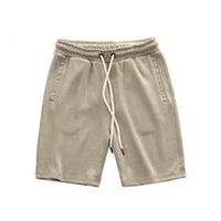 Herren Jersey-Shorts mit Kordelzug und elastischem Bund in Khaki