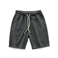 Herren Jersey-Shorts mit Kordelzug und elastischem Bund in Grau