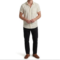 Herren Kurzarm-Button-Down-Hemd in Weiß
