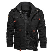 Herren Mehrtaschenjacke mit Reißverschluss und Innenfutter in Schwarz