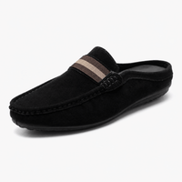 Herren-Mokassin-Slipper aus Wildleder in Schwarz