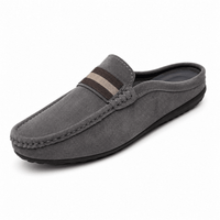 Herren-Mokassin-Slipper aus Wildleder in Grau