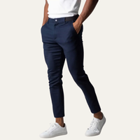 Herren Slim Fit Chino-Hose in Marineblau