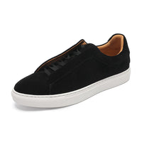 Herren-Sneaker aus Wildleder mit niedrigem Schaft in Schwarz