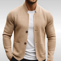 Moritz | Herren Stehkragen Gesteppte Jacke mit Zweiknopfverschluss in Beige