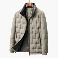 Herren Steppjacke mit Stehkragen in Khaki