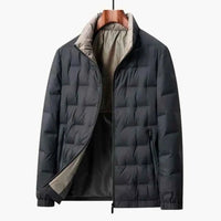 Herren Steppjacke mit Stehkragen in Schwarz