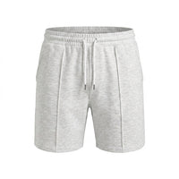 Herren-Sweatshorts mit Kordelzug und Nahtdetails in Elfenbein