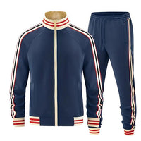 Herren Trainingsanzug Set mit Reißverschluss in Marineblau