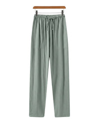 Herrenhose mit geradem Bein und Kordelzug in Grün