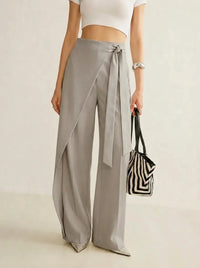 Calla | Damen Weite Hose in Grau