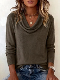 Emma | Damen-Langarmpullover in Braun