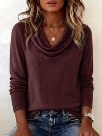 Emma | Damen-Langarmpullover in Dunkelviolett