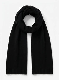 Kaschmir Schal mit eleganten Linien in Schwarz