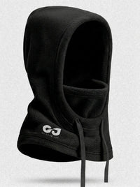 Winterhut mit integrierter Maske für Extremwetter mit vollständiger Abdeckung in Schwarz