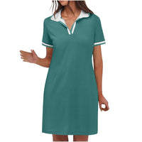 Ilarie | Sportliches Polokleid mit Taschen in Smaragd